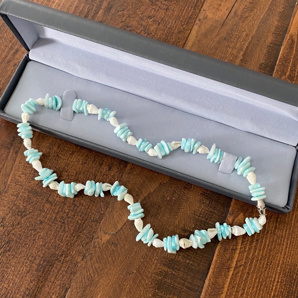 NEW Larimar artist hand-crafted stone necklace - Picture 7 of 7